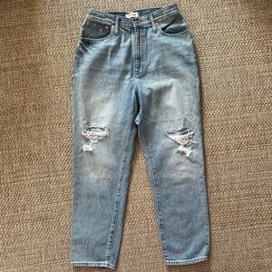 Madewell High-Rise Distressed Women's Jeans - Light Blue -30